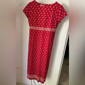 New linen Talbots midi length dress, 8